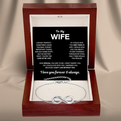 Infinity Name Bracelet for Wife