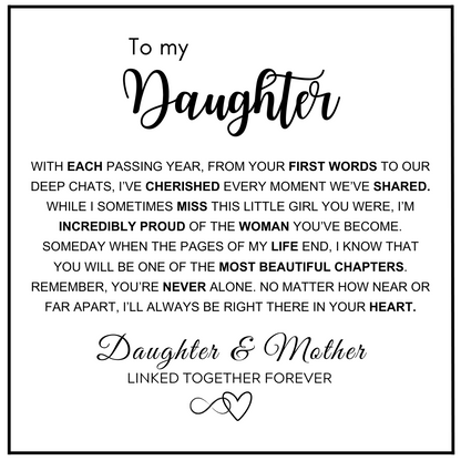 To My Daughter – Infinity Heart Bracelet – Forever Linked Together