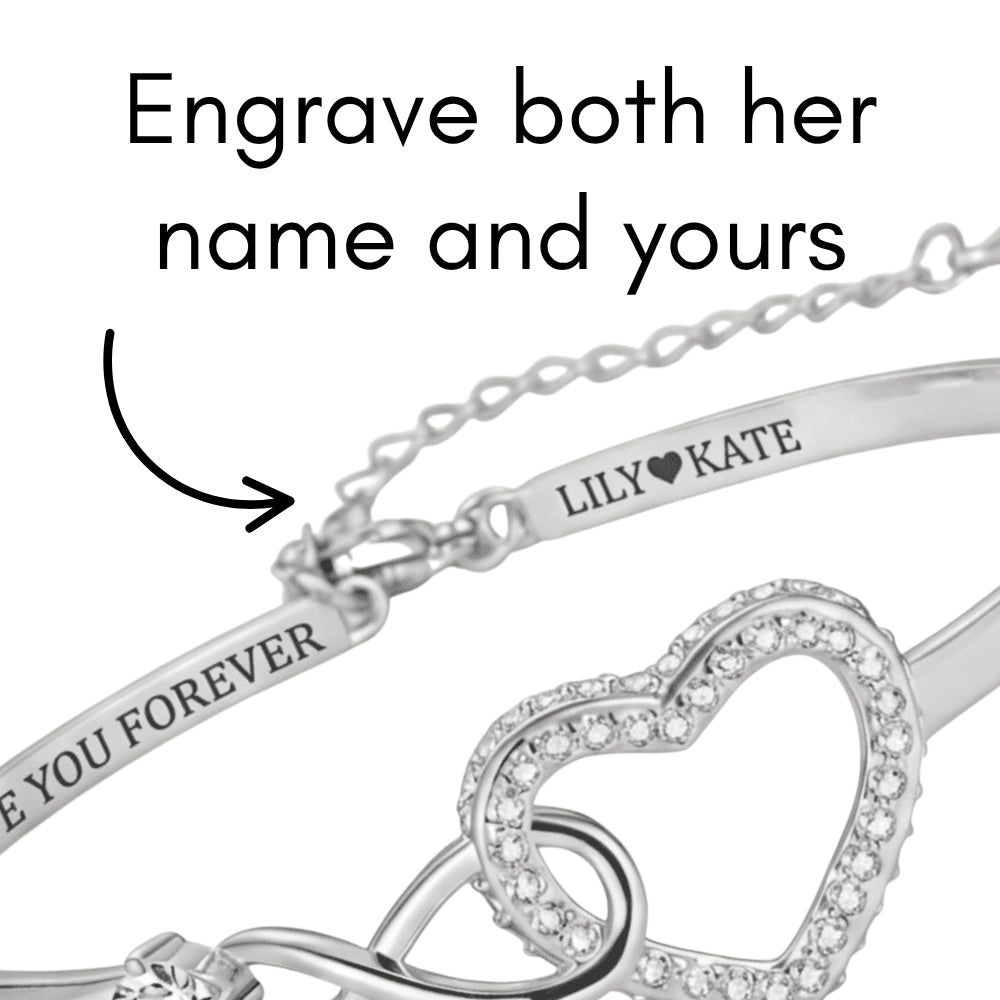 To My Wife – Infinity Heart Name Bracelet