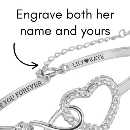 To My Wife – Infinity Heart Name Bracelet