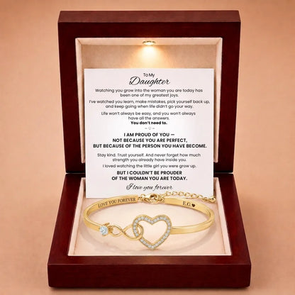 Forever Linked Bracelet For Daughter - 'I Am Proud of You'