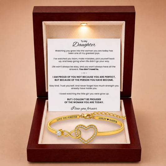 Forever Linked Bracelet For Daughter - 'I Am Proud of You'