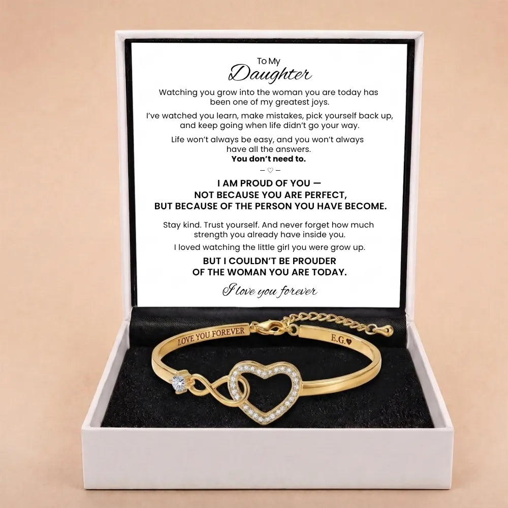 Forever Linked Bracelet For Daughter - 'I Am Proud of You'
