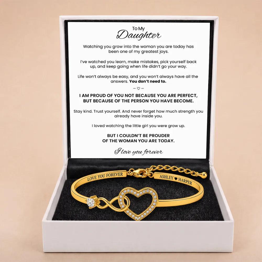 Forever Linked Bracelet For Daughter - 'I Am Proud of You'