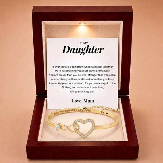 Infinity Love Heart Bracelet For Daughter