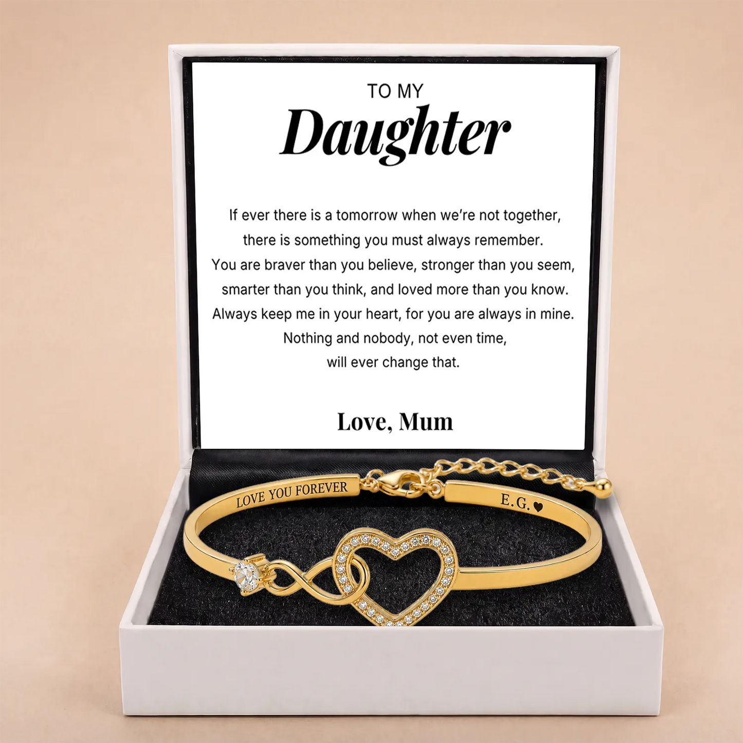 Infinity Love Heart Bracelet For Daughter