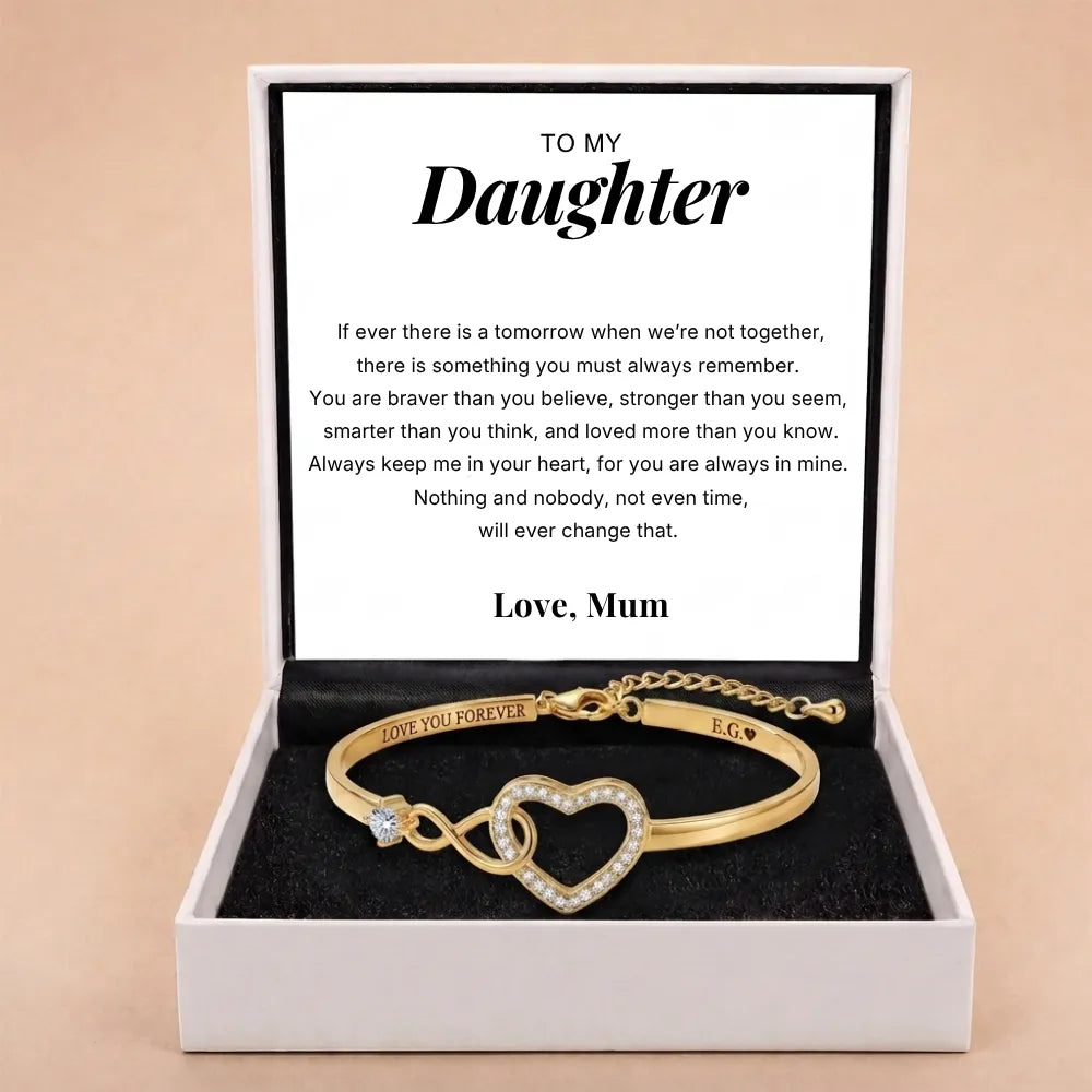 Infinity Love Heart Bracelet For Daughter