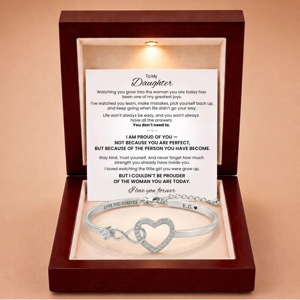 Forever Linked Bracelet For Daughter - 'I Am Proud of You'