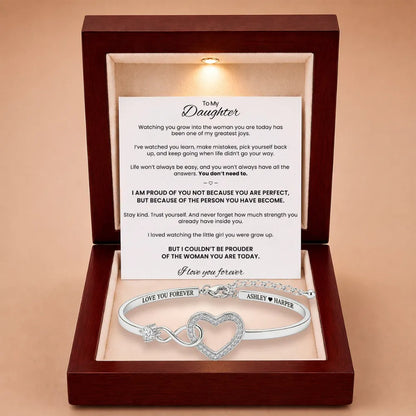 Forever Linked Bracelet For Daughter - 'I Am Proud of You'
