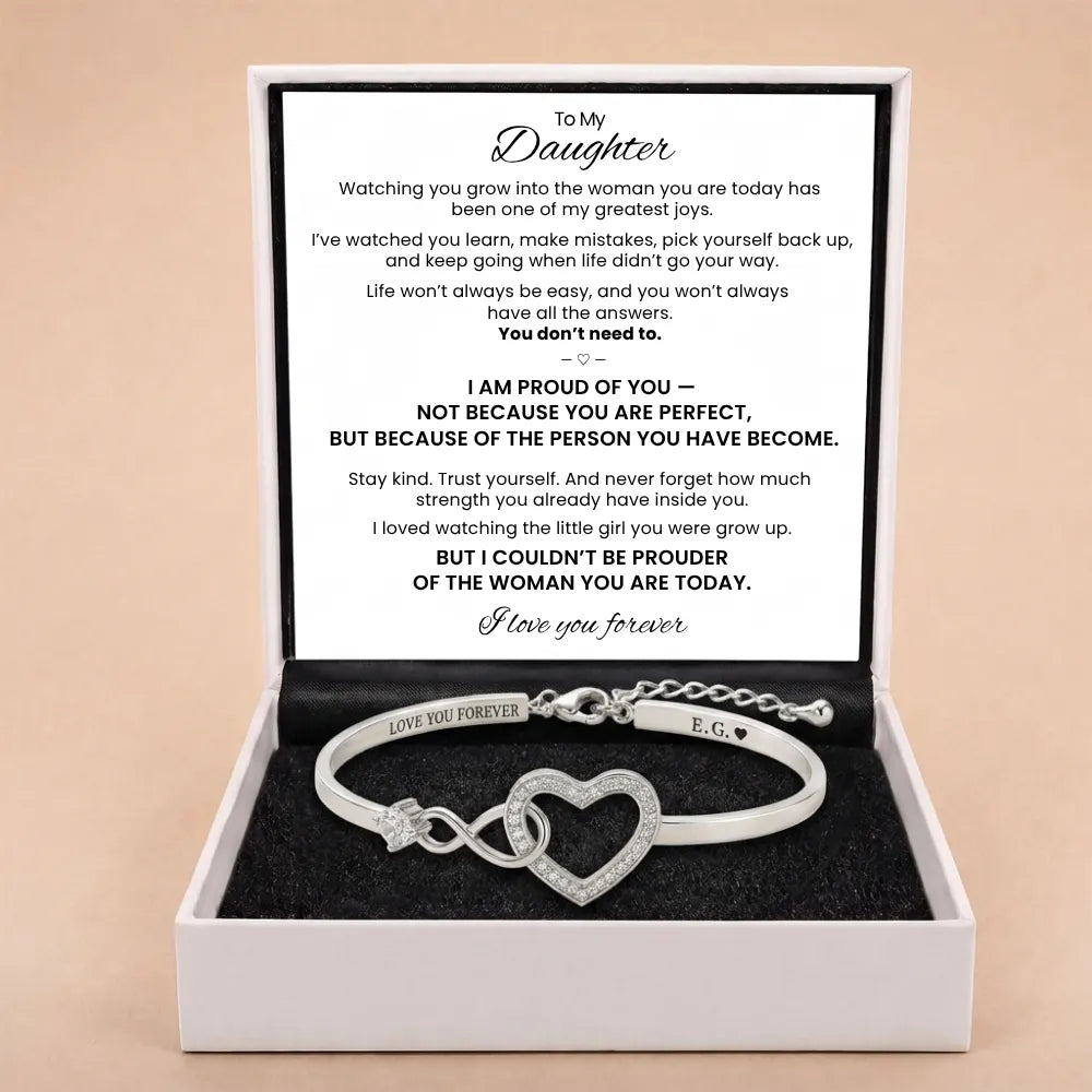 Forever Linked Bracelet For Daughter - 'I Am Proud of You'