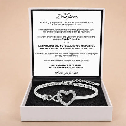Forever Linked Bracelet For Daughter - 'I Am Proud of You'