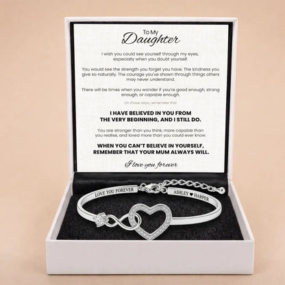 Forever Linked Bracelet For Daughter - 'I Have Believed In You'