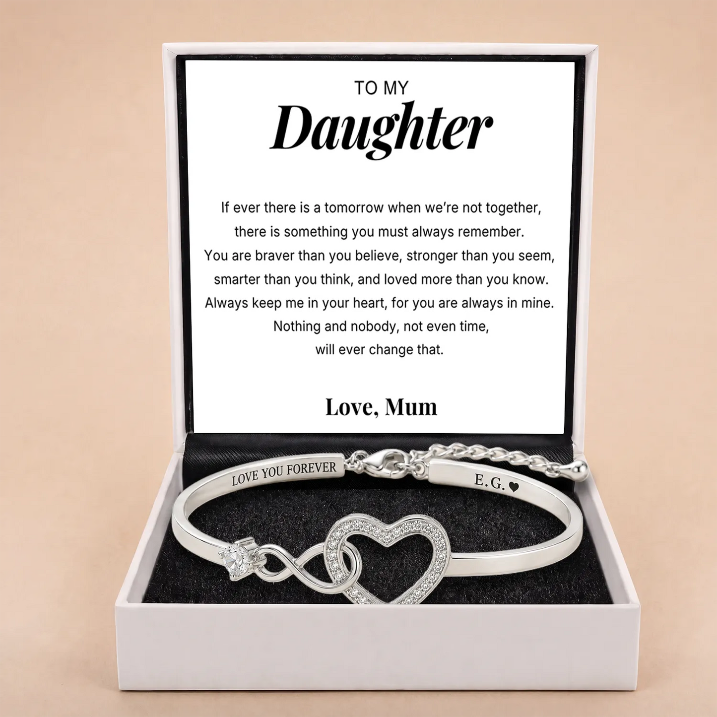 Infinity Love Heart Bracelet For Daughter