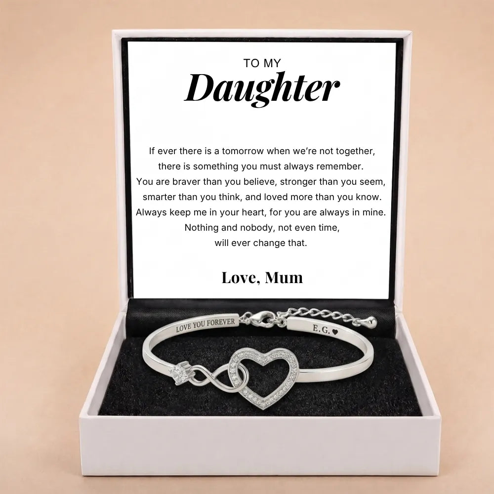Infinity Love Heart Bracelet For Daughter