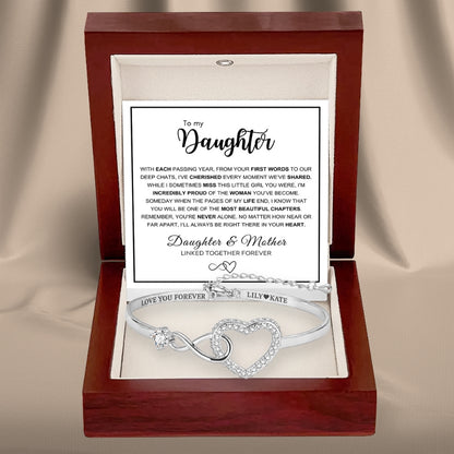 To My Daughter – Infinity Heart Name Bracelet