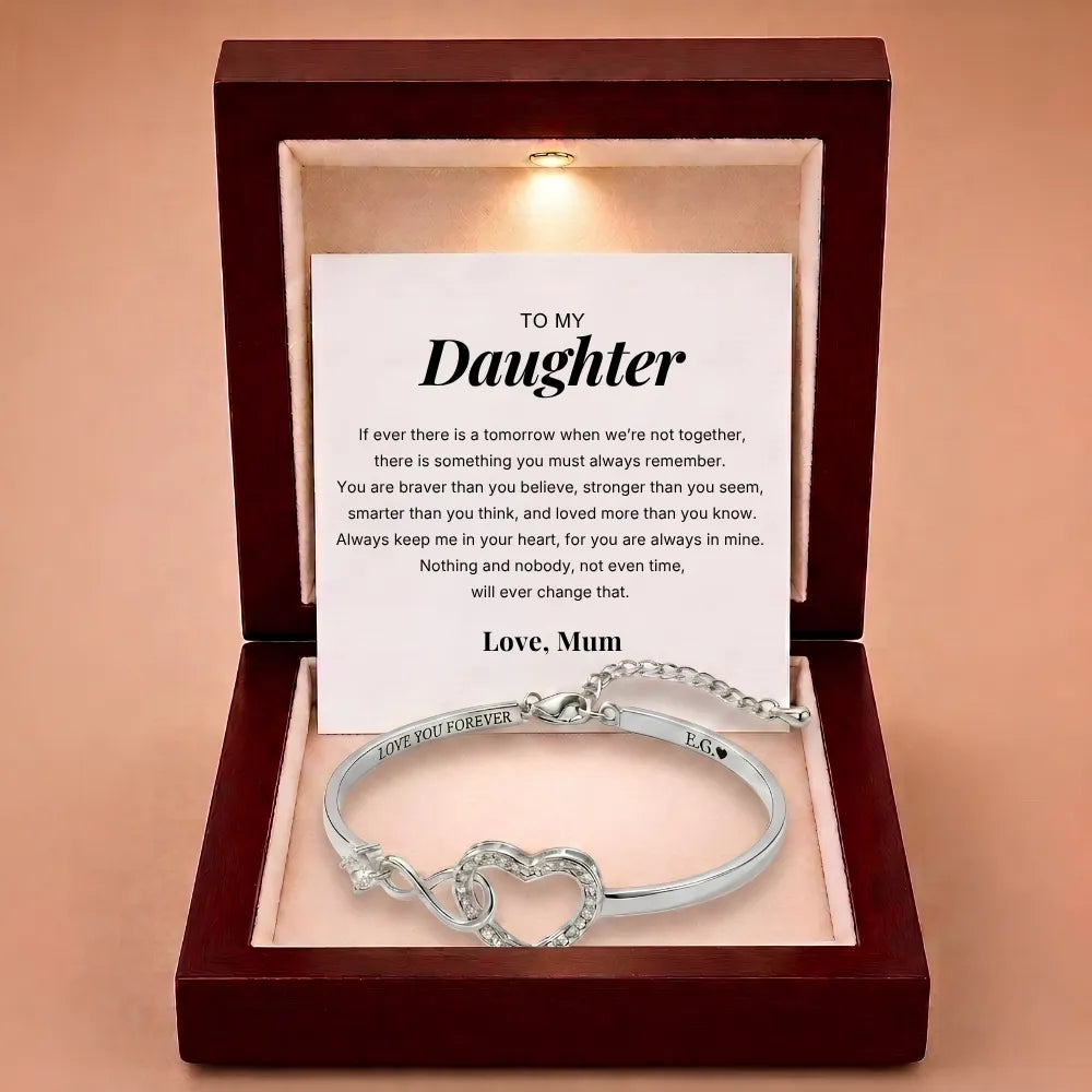 Infinity Love Heart Bracelet For Daughter