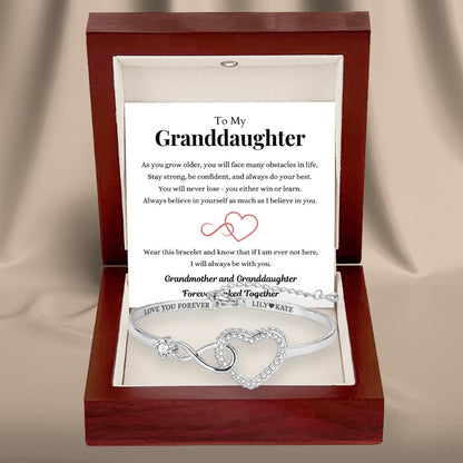 To My Granddaughter – Infinity Heart Name Bracelet