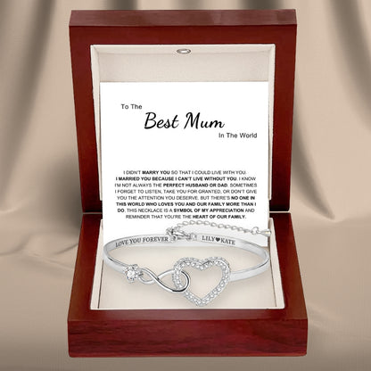 To My Wife – Infinity Heart Name Bracelet