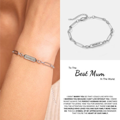 Forever Linked Name Bracelet - Heart of The Family