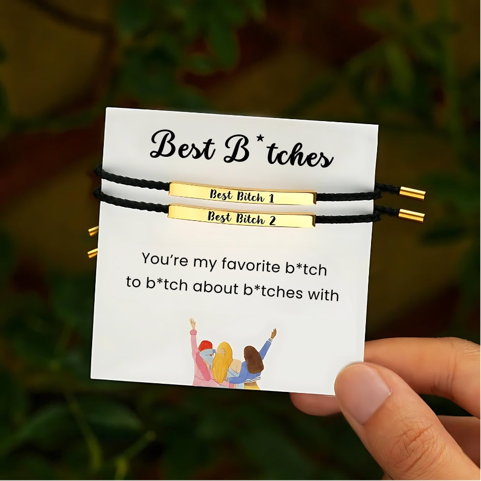 Best B*tches Matching Tube Bracelet Set