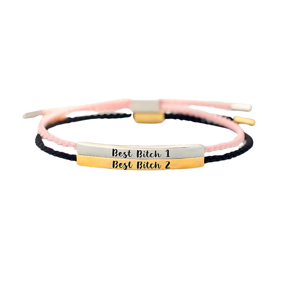 Best B*tches Matching Tube Bracelet Set