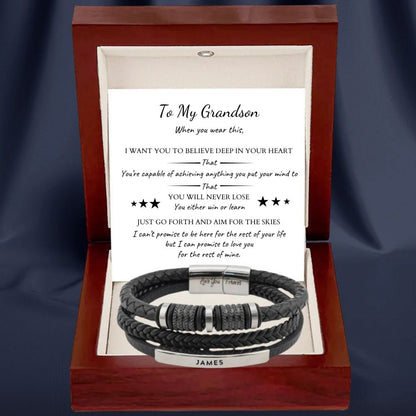 To My Grandson – Forever Together Name Bracelet