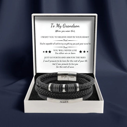 To My Grandson – Forever Together Name Bracelet