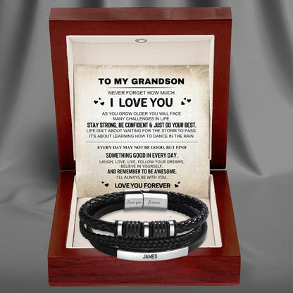 To My Grandson – Forever Together Name Bracelet