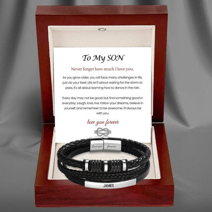 To My Son – Forever Together Name Bracelet