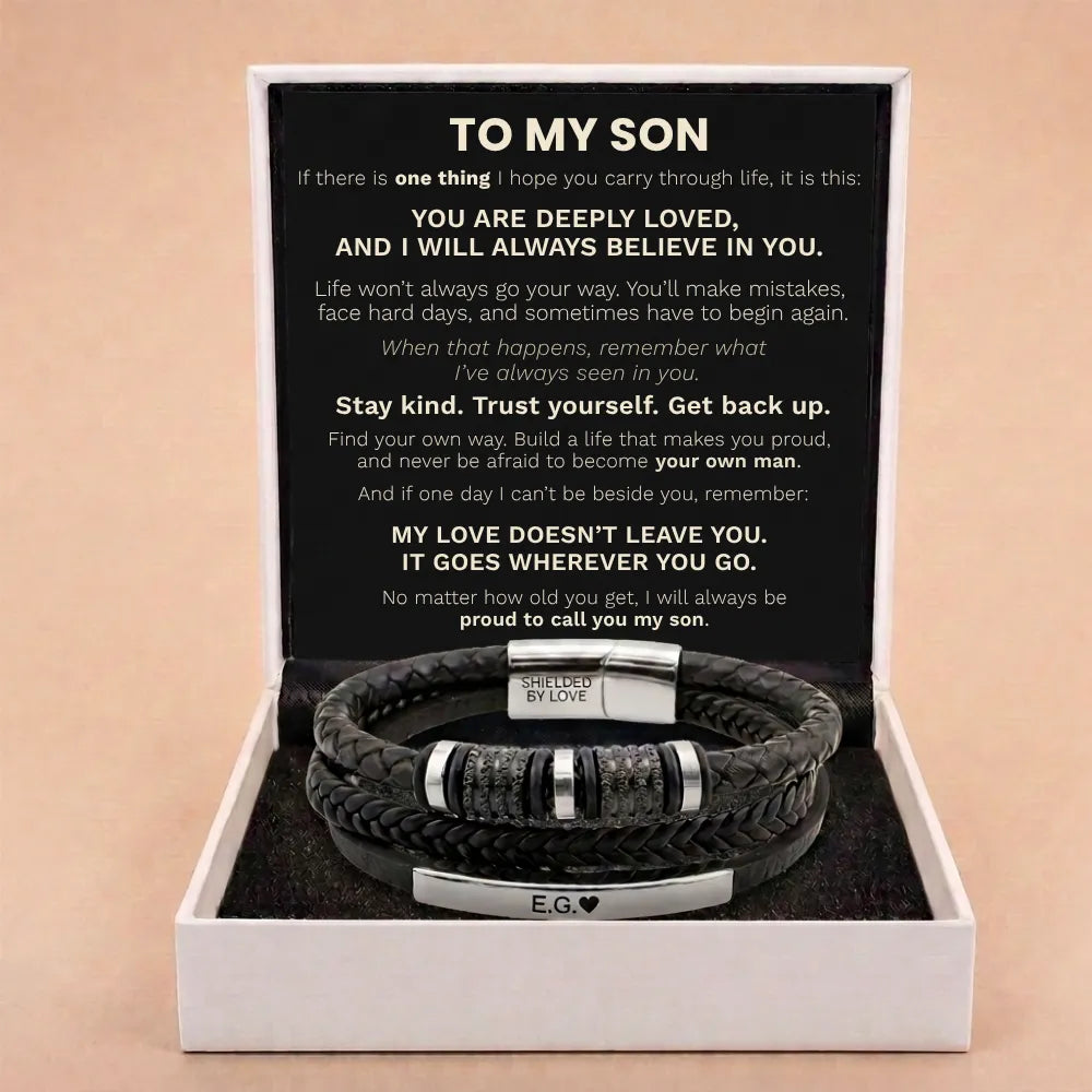 Forever Linked Together Bracelet for Son - Proud To Call You My Son