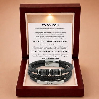 Forever Linked Together Bracelet for Son - Proud of the Man You Are