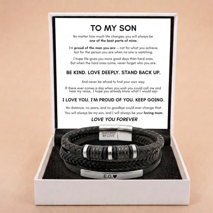 Forever Linked Together Bracelet for Son - Proud of the Man You Are