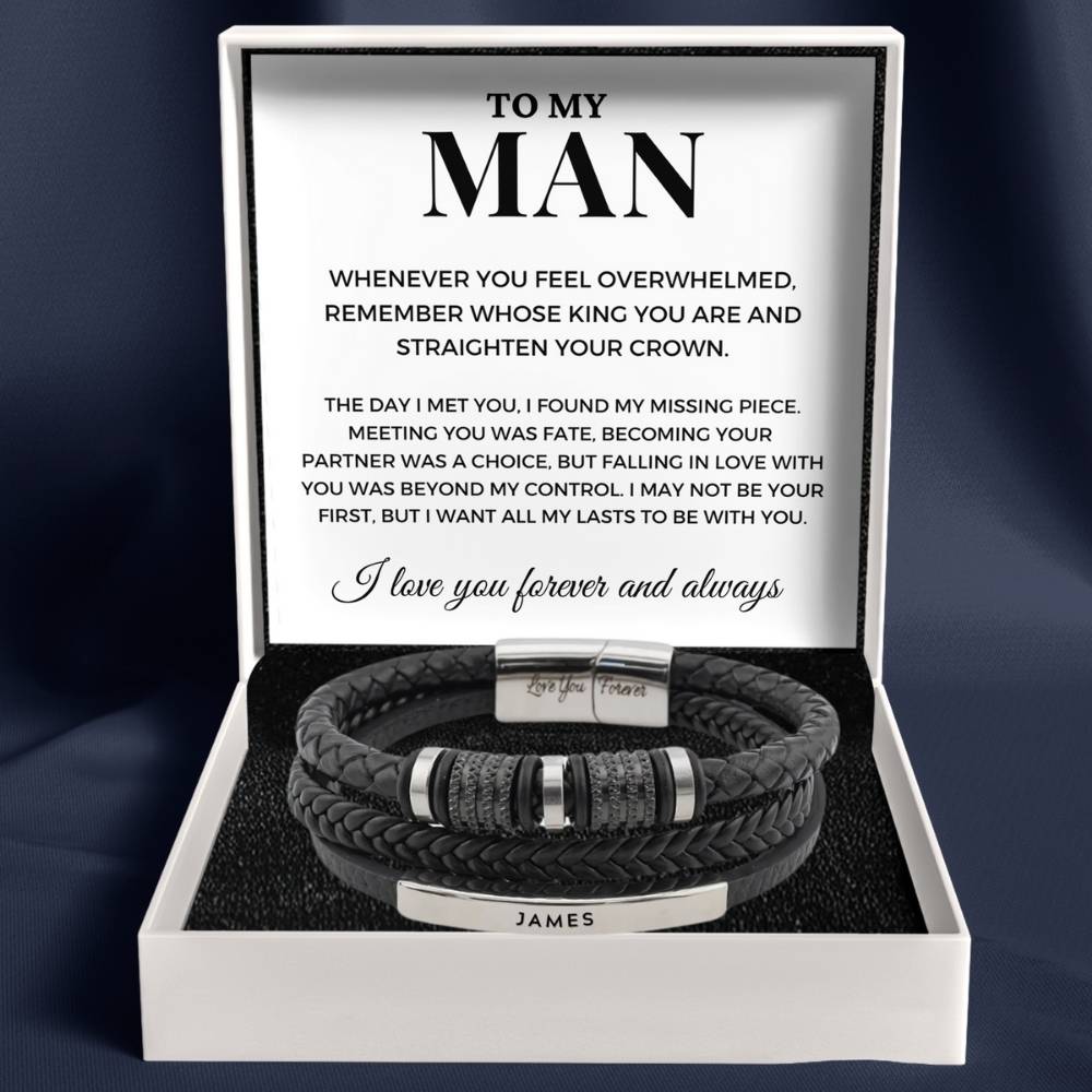To My Man – Forever Together Name Bracelet