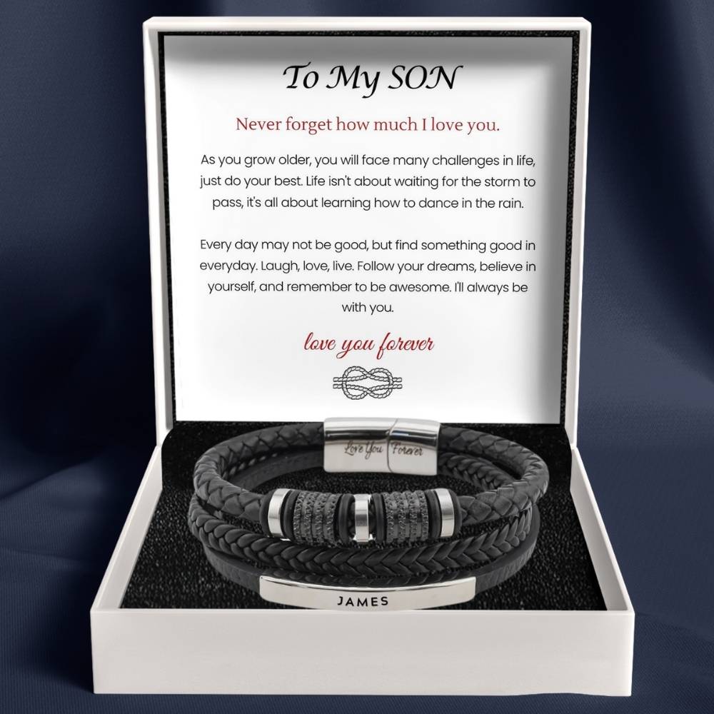 To My Son – Forever Together Name Bracelet
