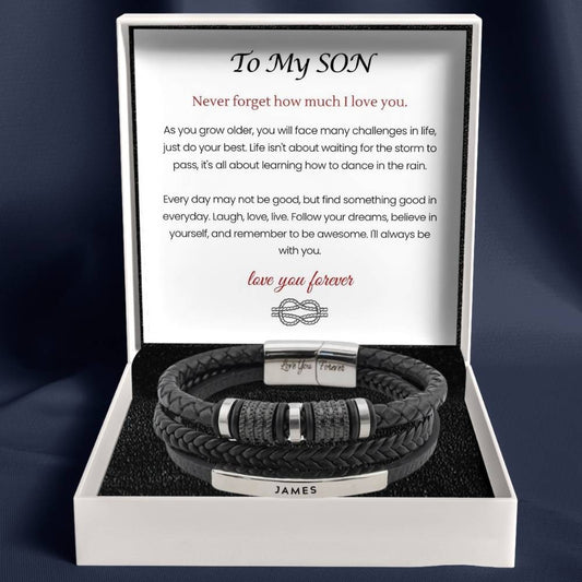 To My Son – Forever Together Name Bracelet