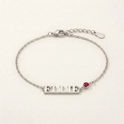 Custom Name Birthstone Bracelet
