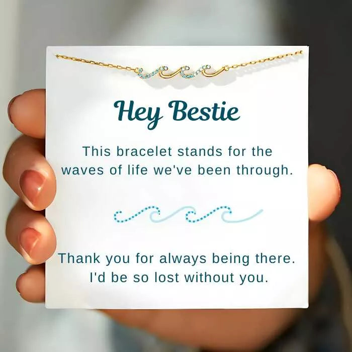 To My Bestie – Triple Wave Friendship Matching Bracelet