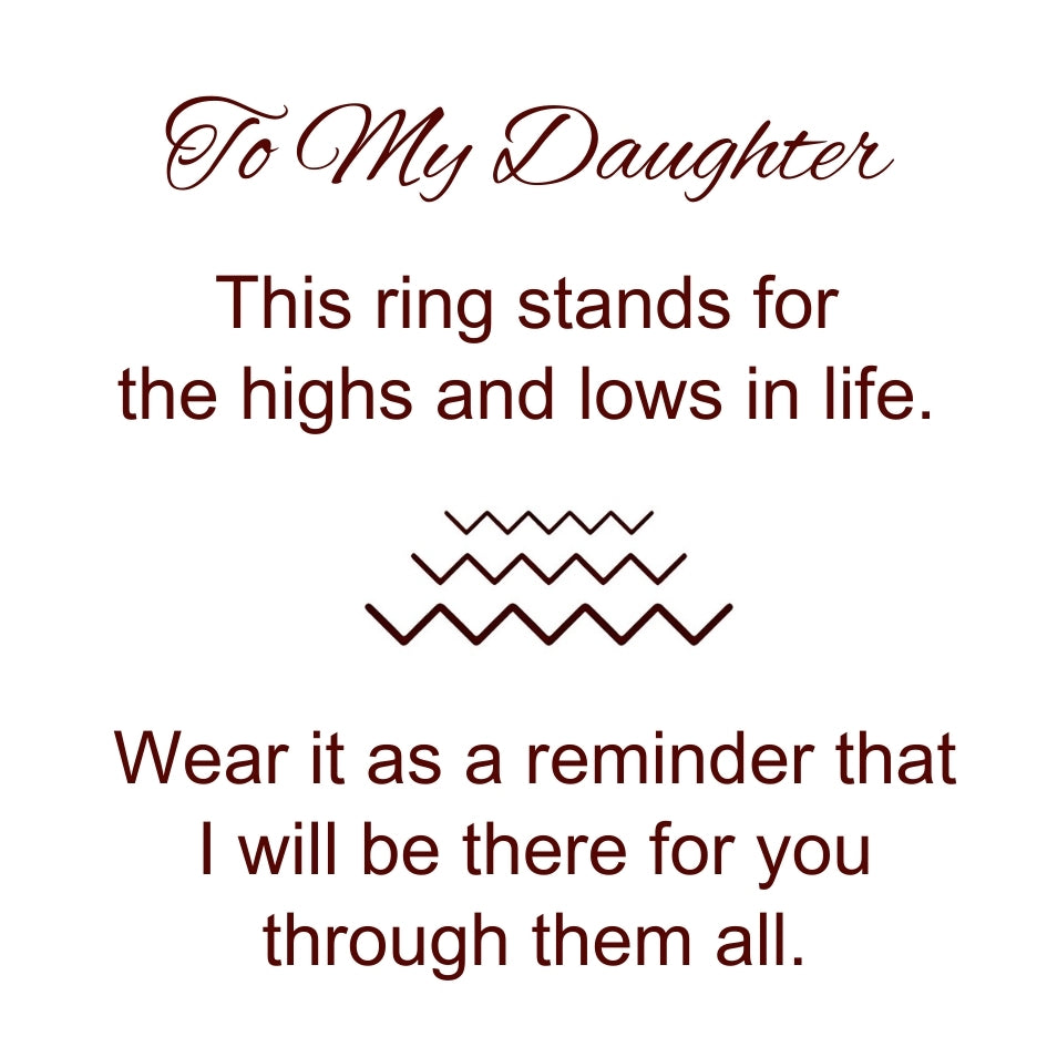 Highs and Lows Ring for Daughter with ‘Love from Mum’ Engraving Gift Set