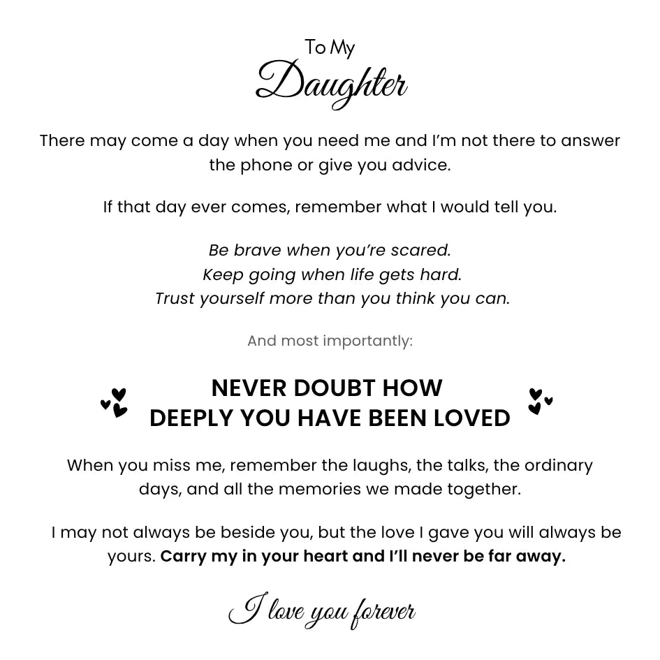 Forever Linked Bracelet For Daughter - 'Never Doubt A Mother’s Love'