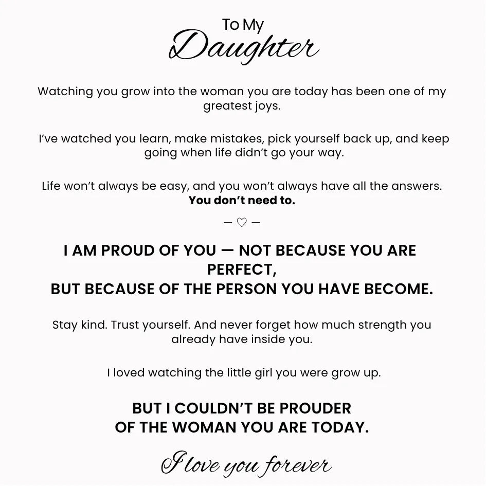 Forever Linked Bracelet For Daughter - 'I Am Proud of You'