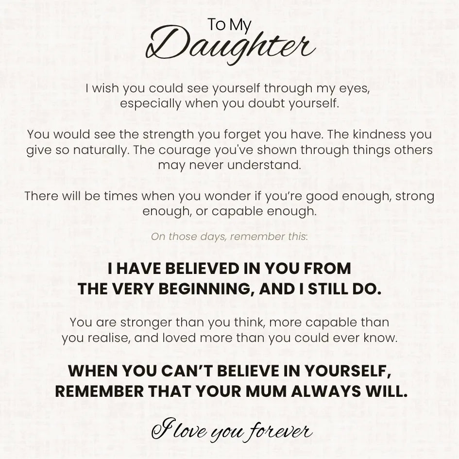 Forever Linked Bracelet For Daughter - 'I Have Believed In You'