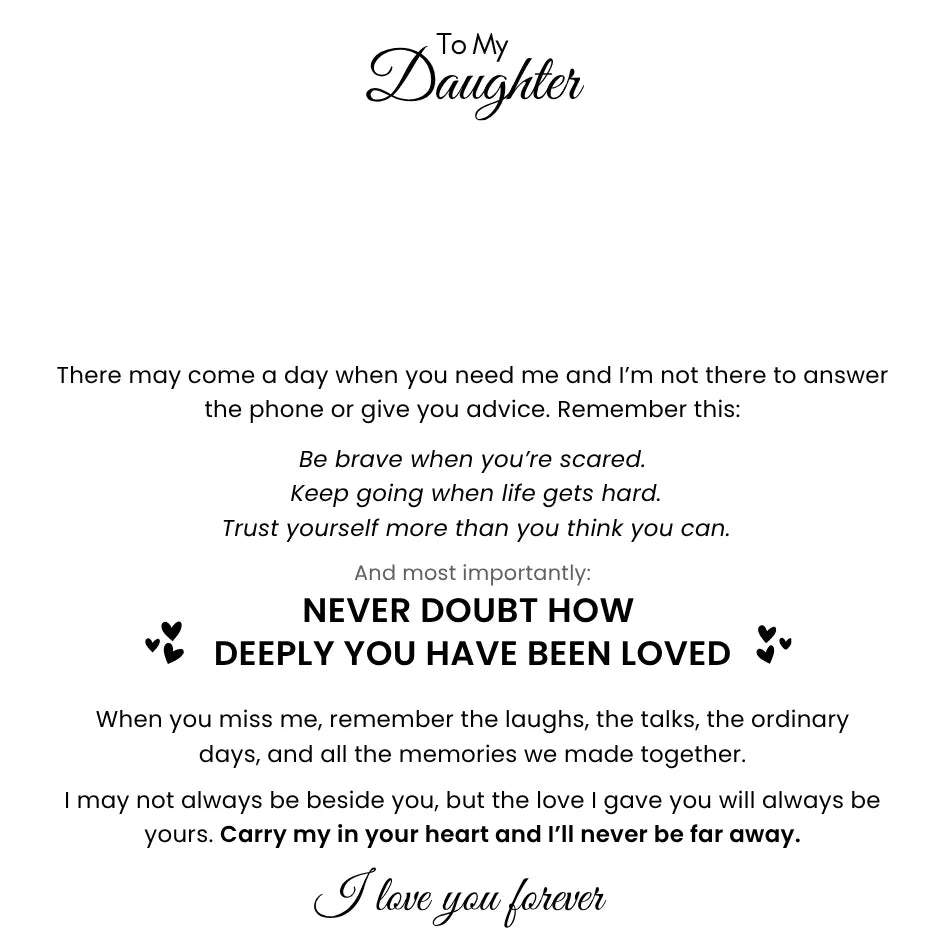 Love Knot Necklace for Daughter - Never Doubt A Mother’s Love