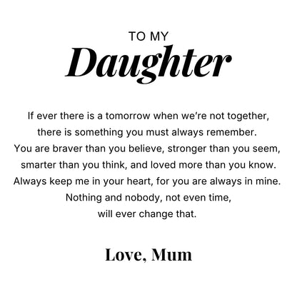 To My Daughter – Infinity Heart Name Bracelet