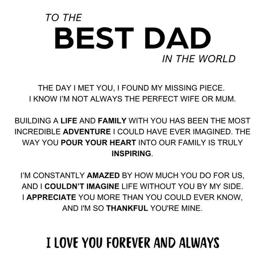 Best Dad In The World – Inner Circle Classic Bracelet with Engraved Name Beads