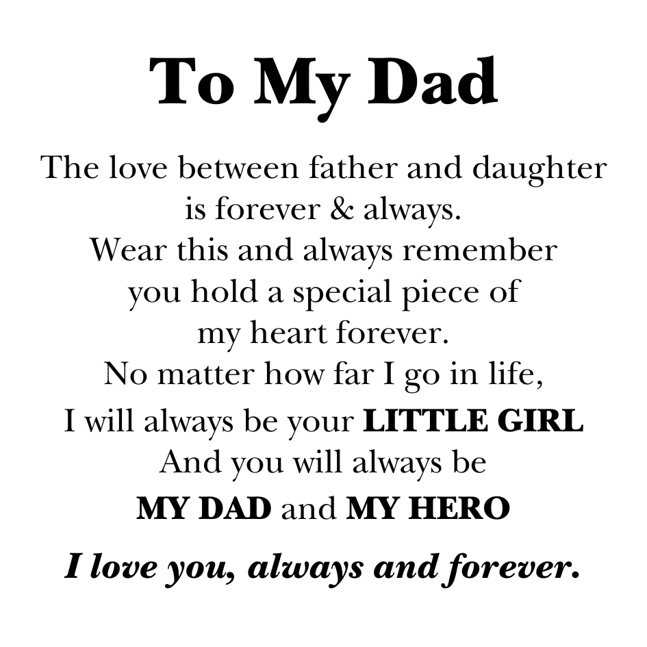 To My Dad ‘Love You Forever’ Bracelet