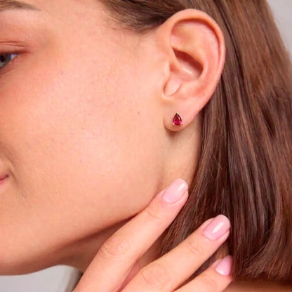 Birthstone Stud Earrings