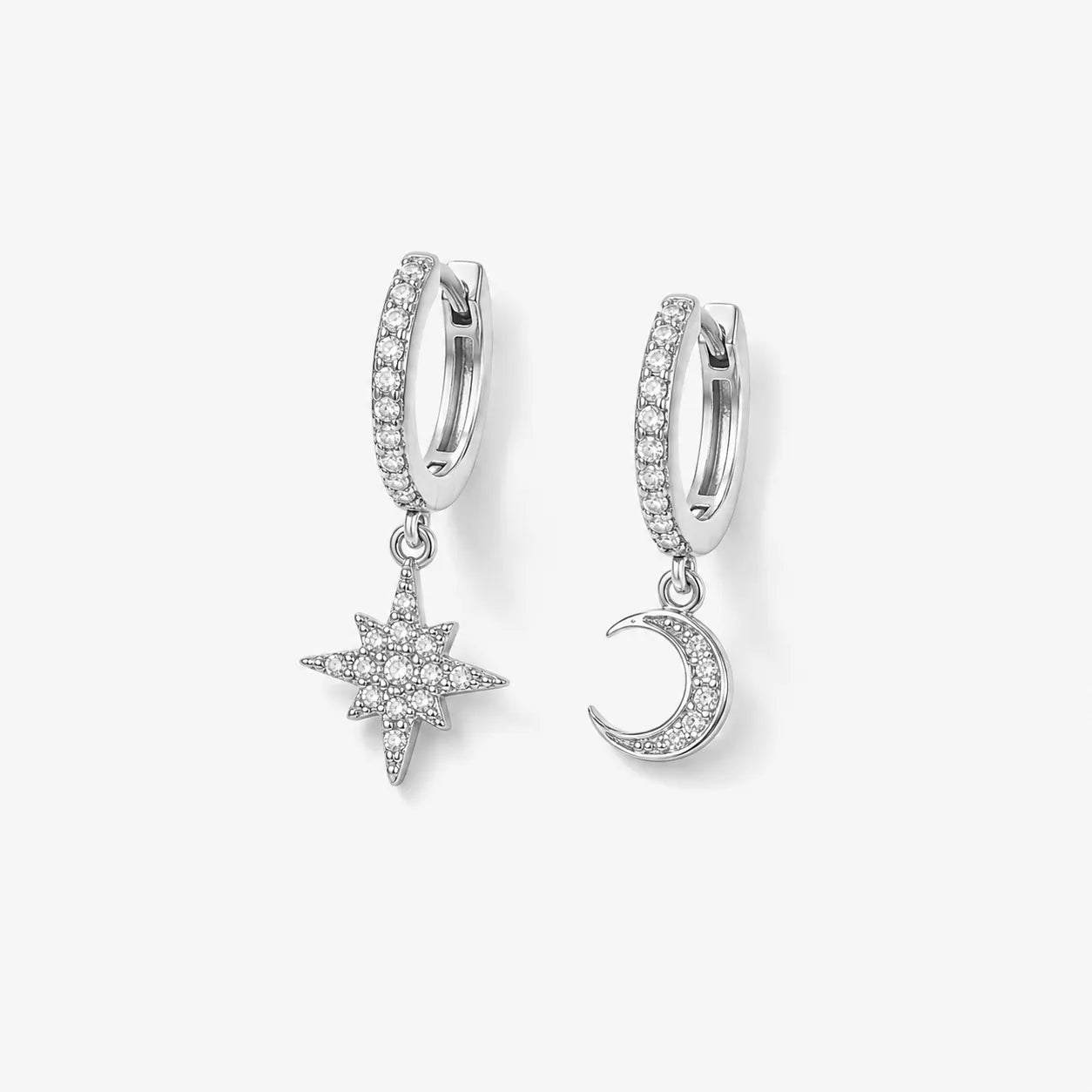Moon and Star Earrings