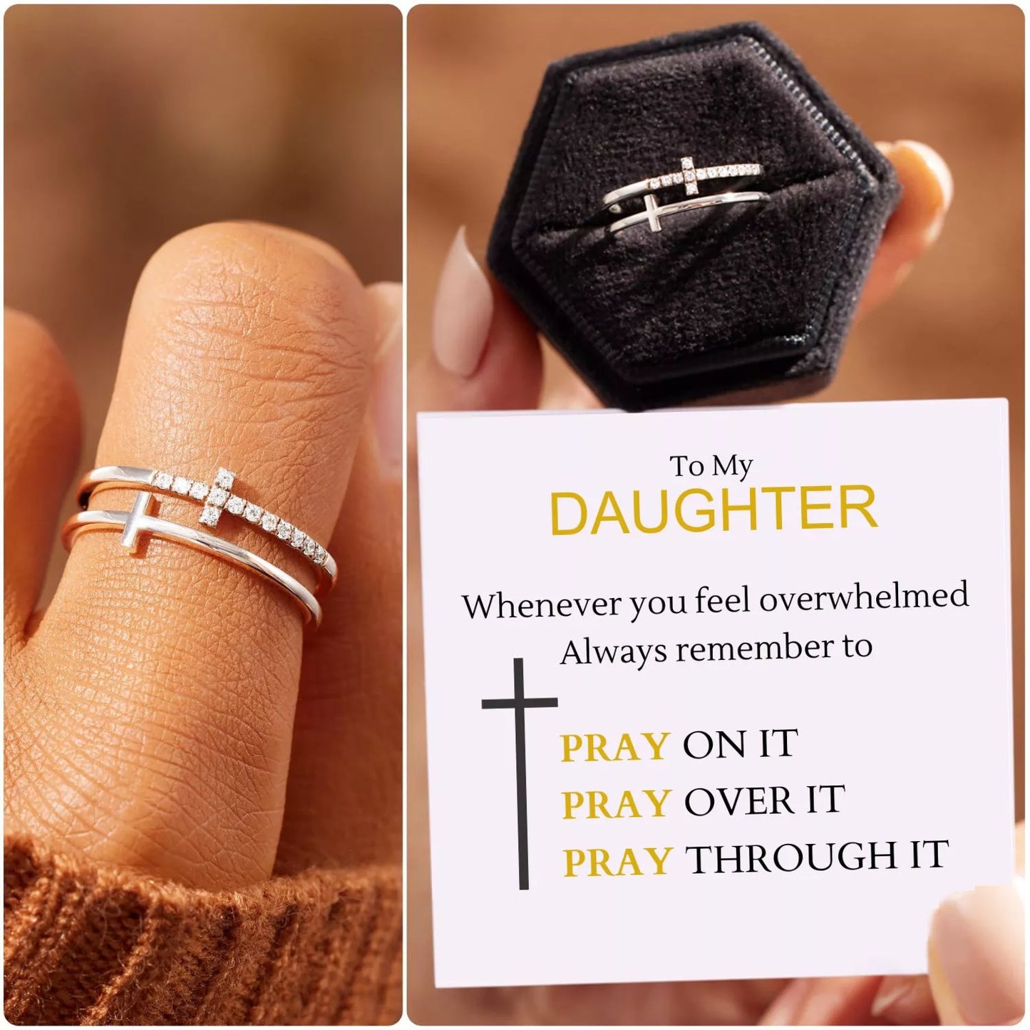 Double Cross Ring For Daughter – Pray Through it