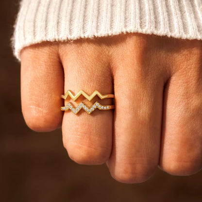 Double Highs and Lows Ring