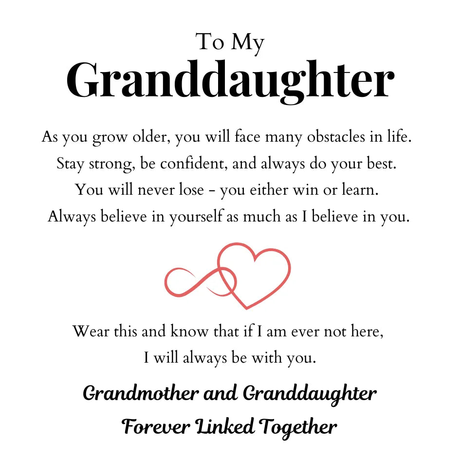Infinity Love Heart Bracelet For Granddaughter